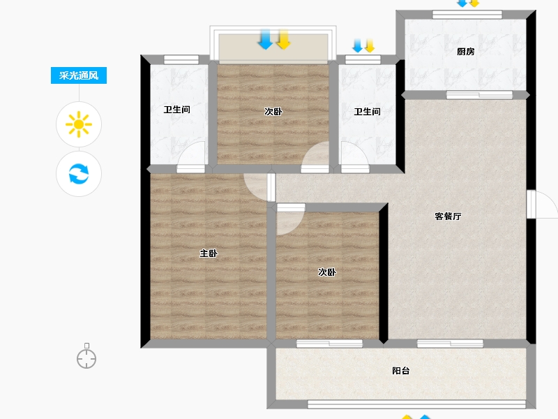 福建省-宁德市-福鼎碧桂园-91.15-户型库-采光通风