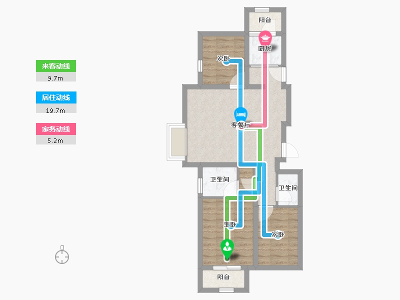 北京-北京市-京投发展·檀谷-60.11-户型库-动静线