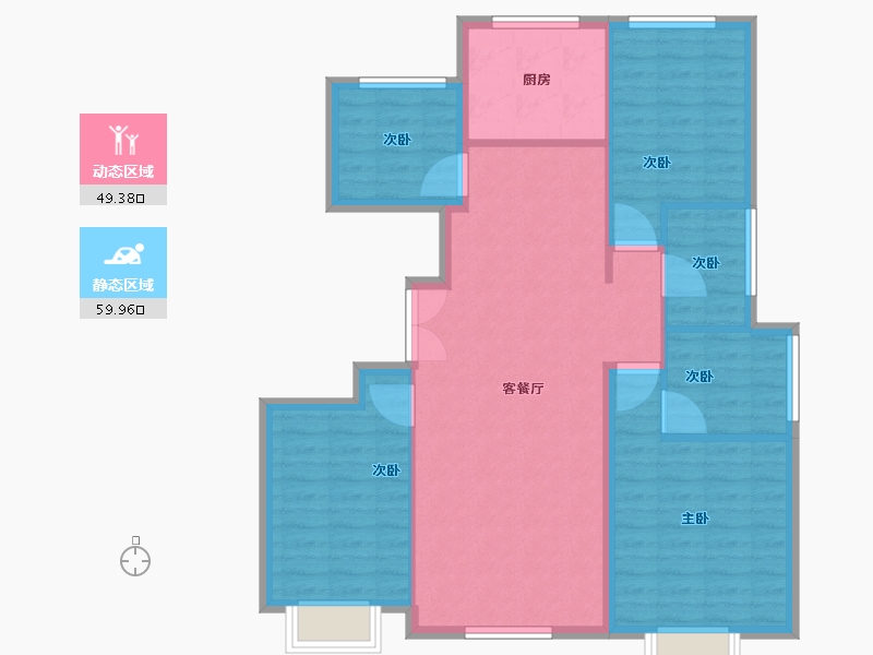 北京-北京市-京投发展·檀谷-99.31-户型库-动静分区