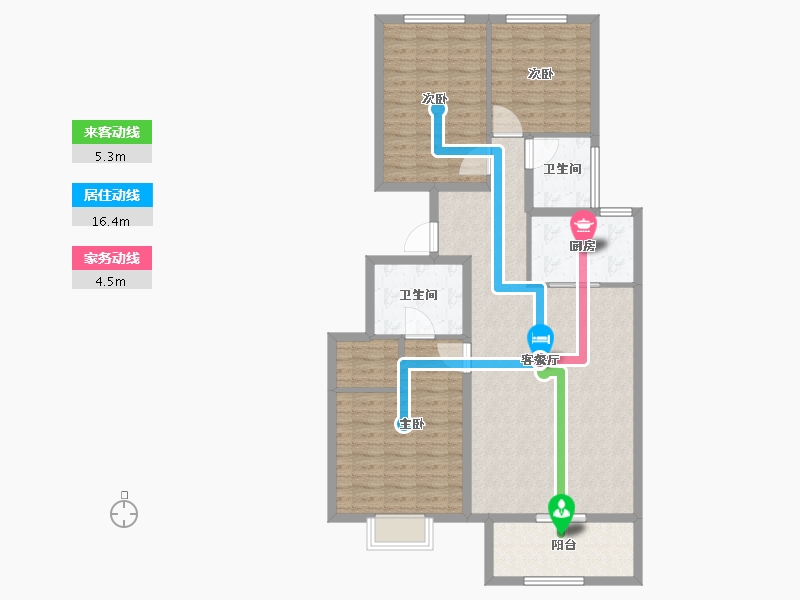 北京-北京市-京投发展·檀谷-108.48-户型库-动静线