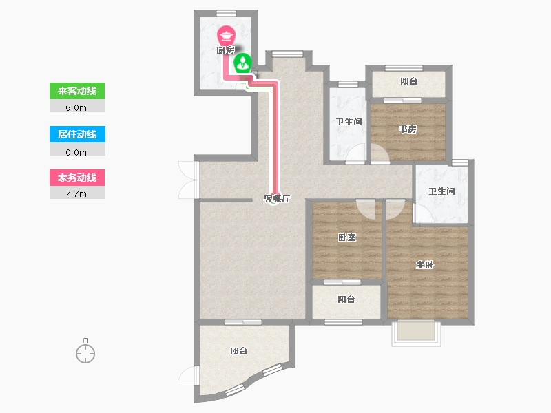 福建省-宁德市-天润国际-105.00-户型库-动静线