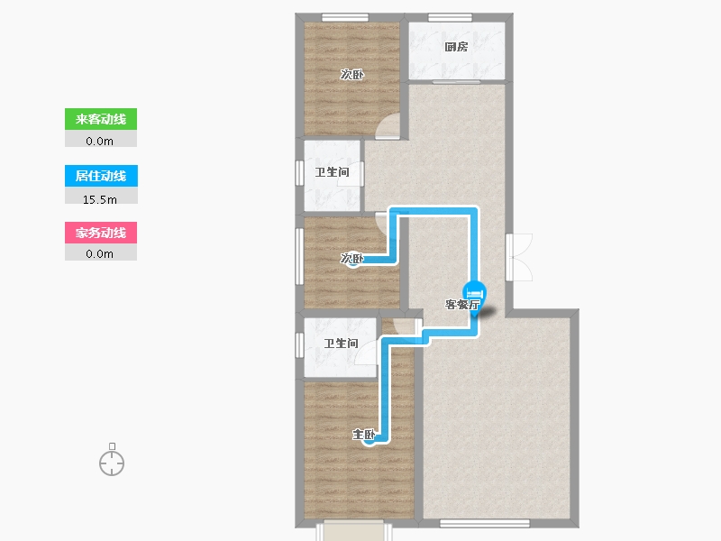 内蒙古自治区-包头市-松石御景江山-104.00-户型库-动静线