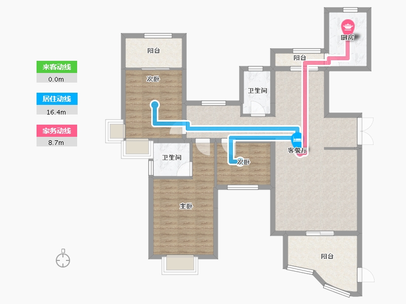 福建省-宁德市-天润国际-106.70-户型库-动静线