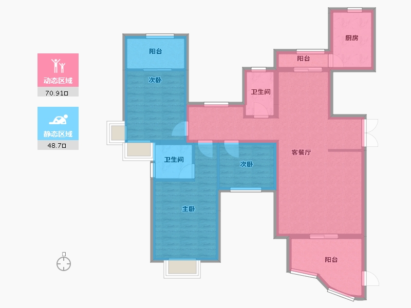 福建省-宁德市-天润国际-106.70-户型库-动静分区