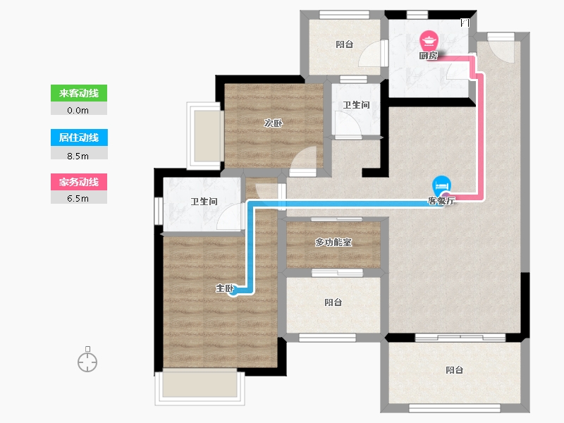 四川省-成都市-棠湖泊林城南郡​-84.81-户型库-动静线