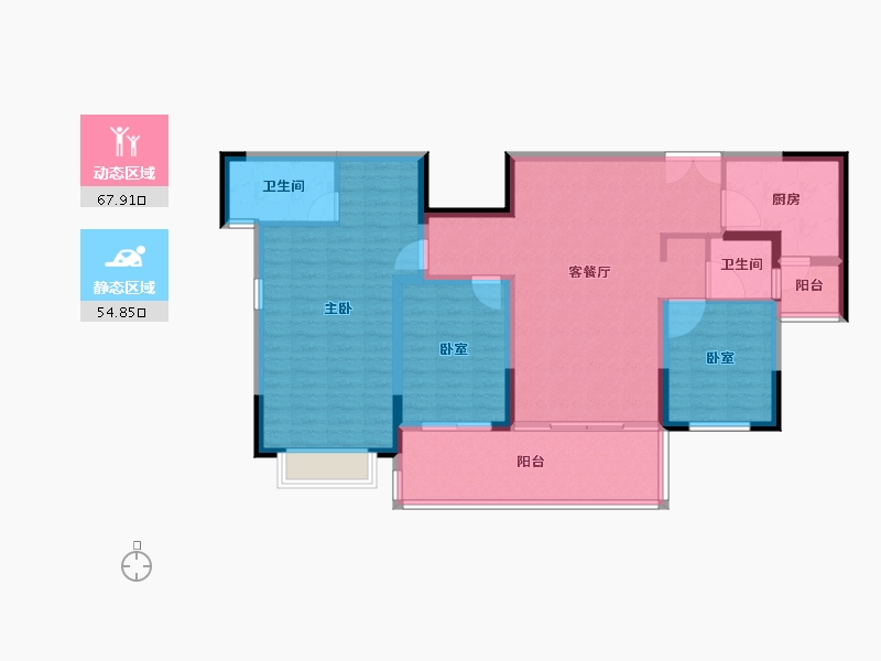 四川省-成都市-人居麓湖林语-110.86-户型库-动静分区