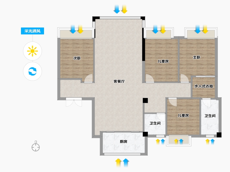 福建省-三明市-悦府-130.00-户型库-采光通风