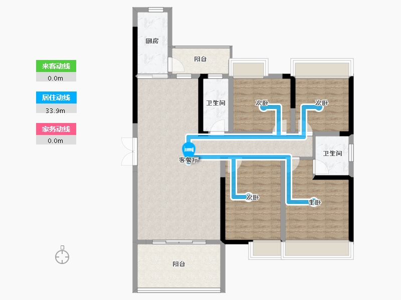 湖南省-常德市-五洲東岸-115.64-户型库-动静线