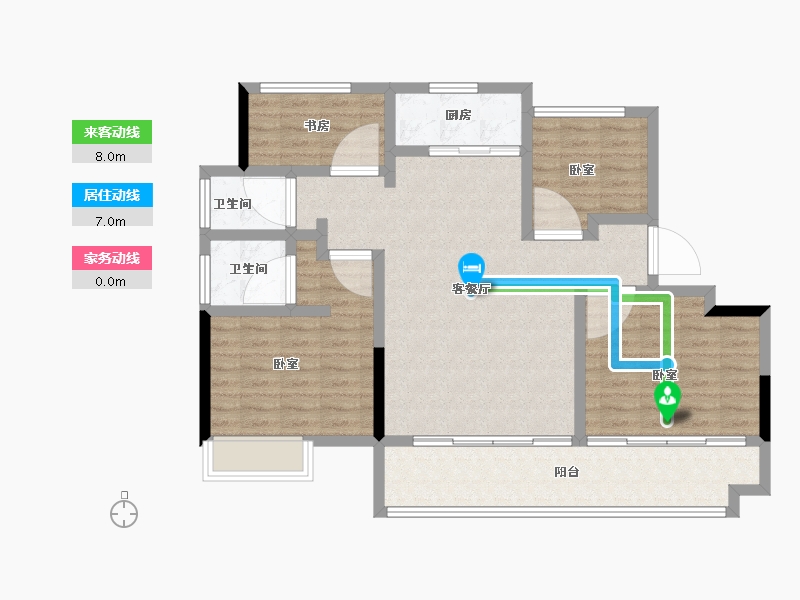 安徽省-六安市-远大玺悦府-102.40-户型库-动静线