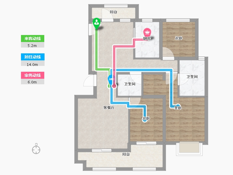 北京-北京市-京投发展·檀谷-87.55-户型库-动静线