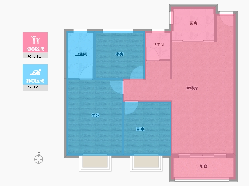 安徽省-宿州市-翰林苑·尚苑-81.29-户型库-动静分区