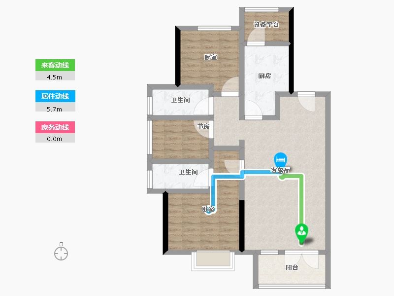 河北省-承德市-中冶兴隆新城·红石郡-92.01-户型库-动静线