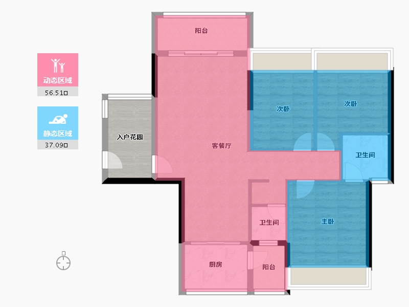 广东省-梅州市-御景江山悦-91.01-户型库-动静分区