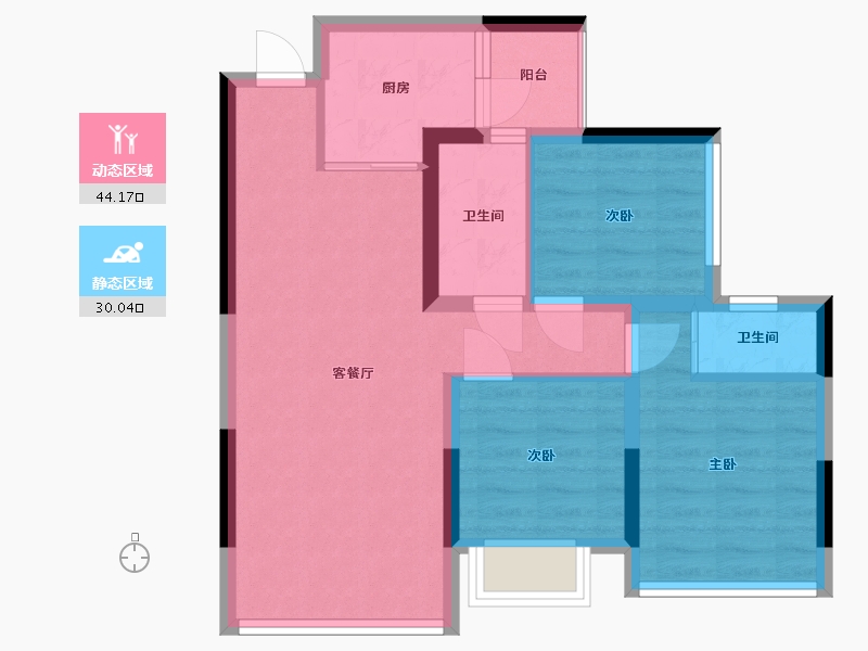 山东省-济南市-达·公馆-75.00-户型库-动静分区