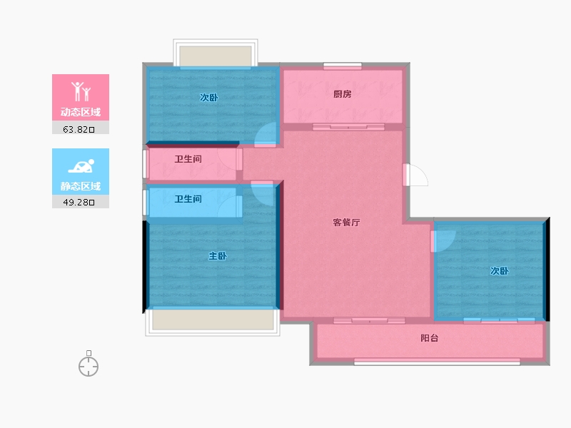 安徽省-宣城市-发能翰林苑-101.15-户型库-动静分区