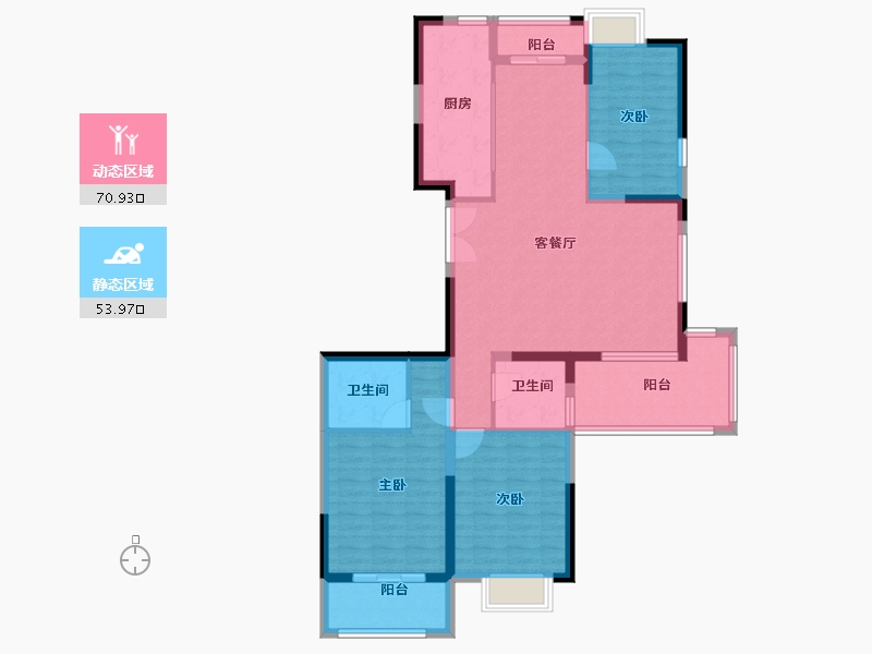 福建省-厦门市-古龙山语听溪-112.00-户型库-动静分区