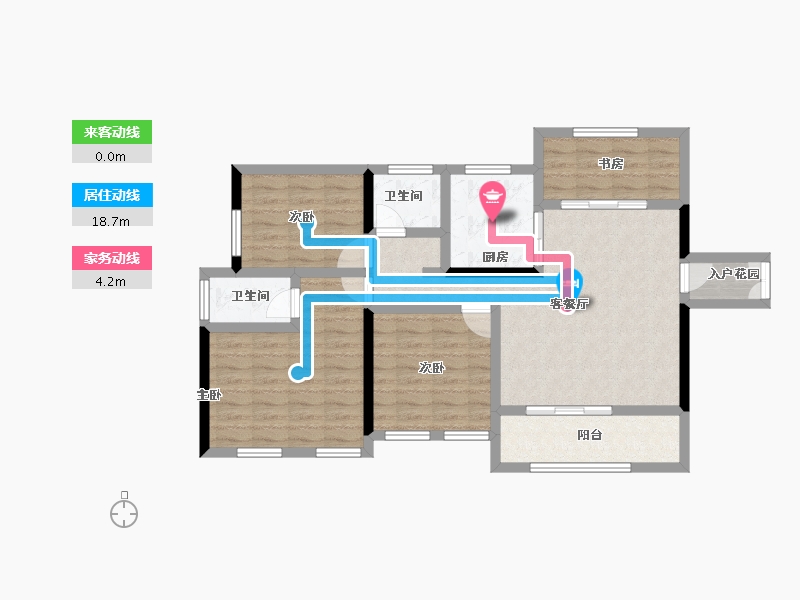 福建省-宁德市-香江公馆-89.41-户型库-动静线