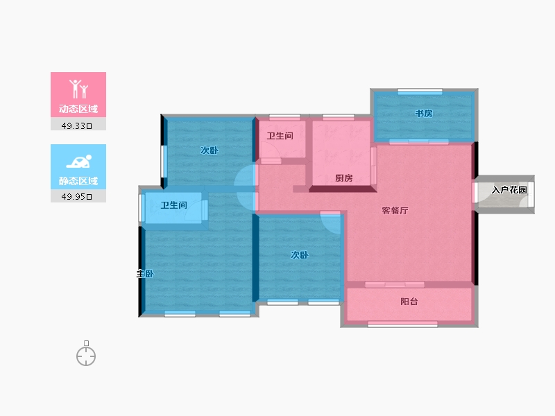 福建省-宁德市-香江公馆-89.41-户型库-动静分区