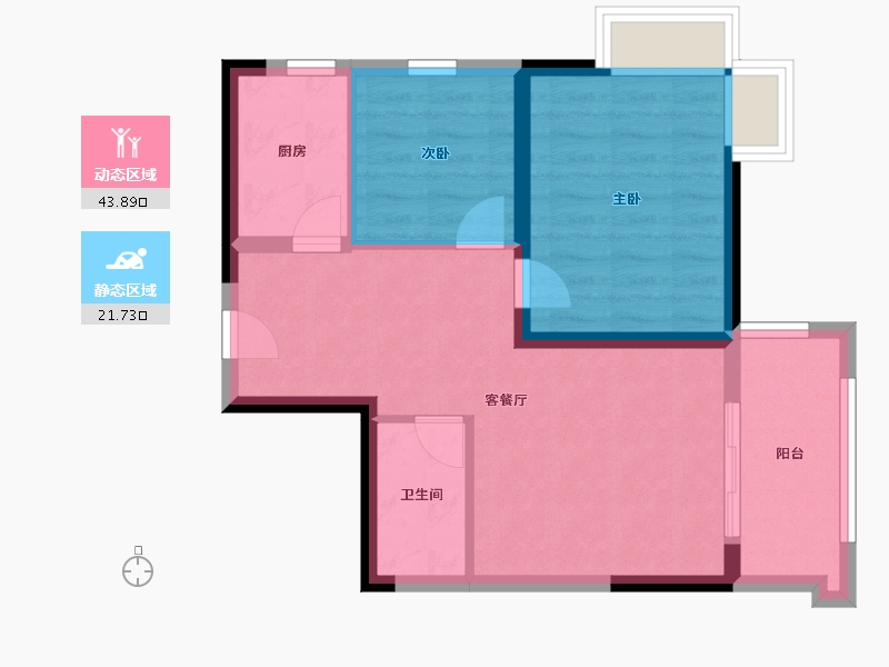 福建省-厦门市-古龙山语听溪-58.40-户型库-动静分区