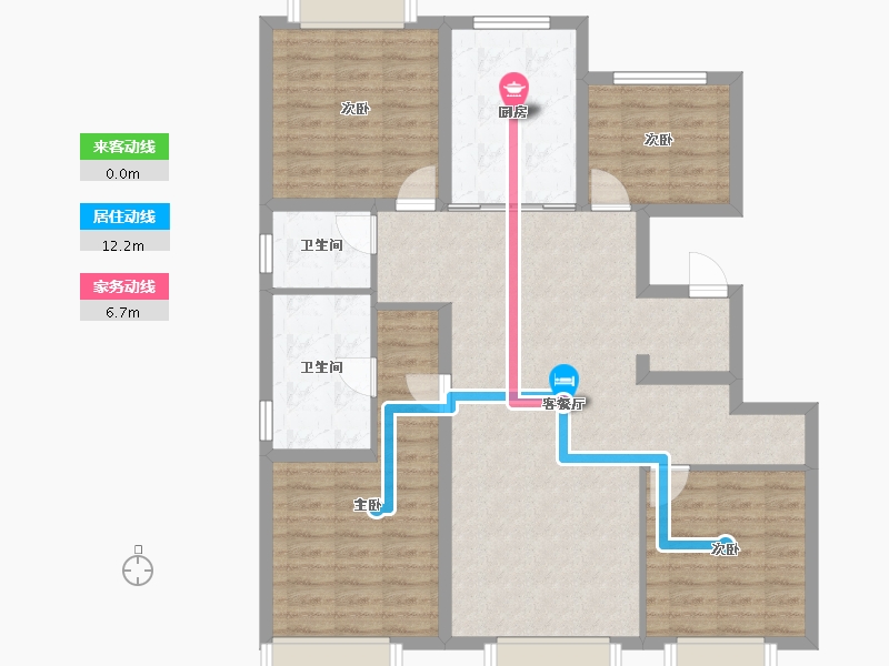 北京-北京市-中铁兴创·逸境-107.20-户型库-动静线