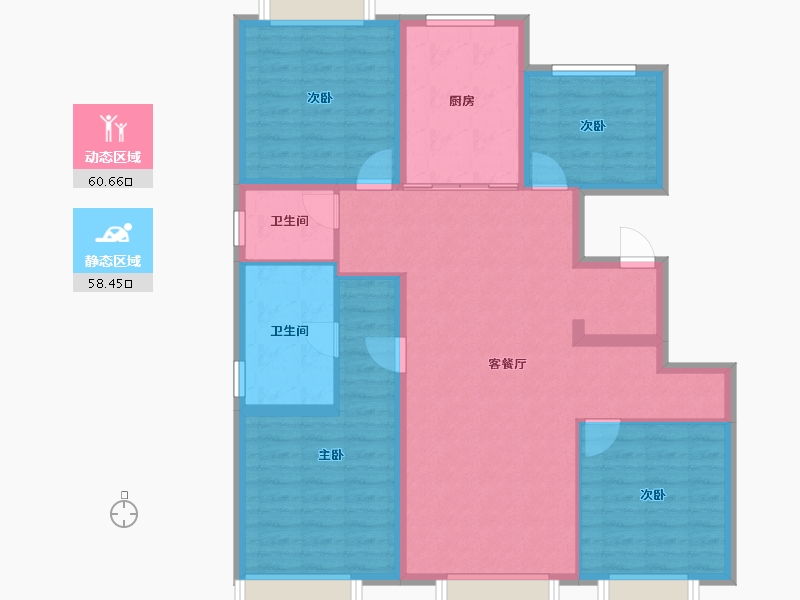 北京-北京市-中铁兴创·逸境-107.20-户型库-动静分区