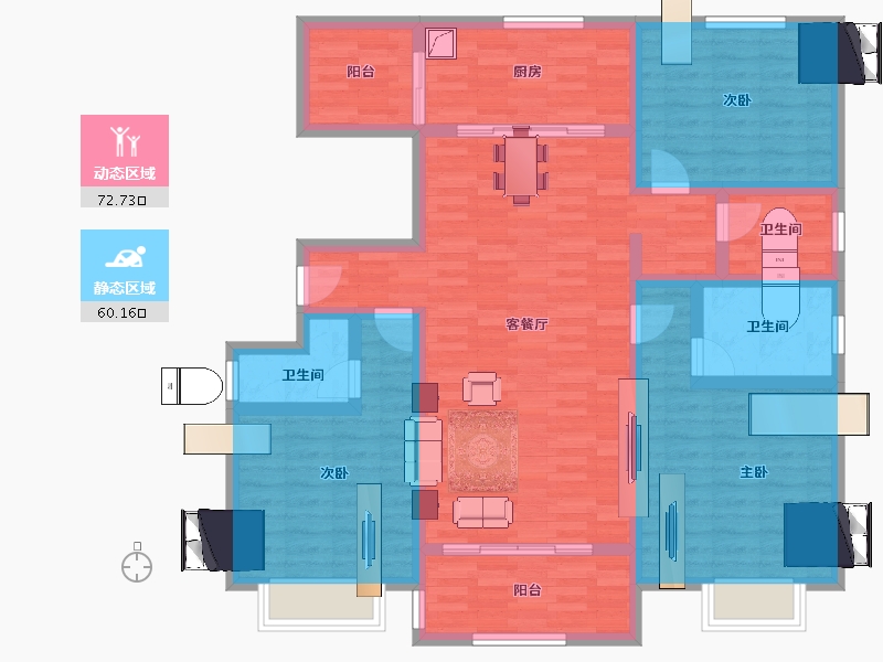 山东省-菏泽市-水发嘉善壹号-117.84-户型库-动静分区