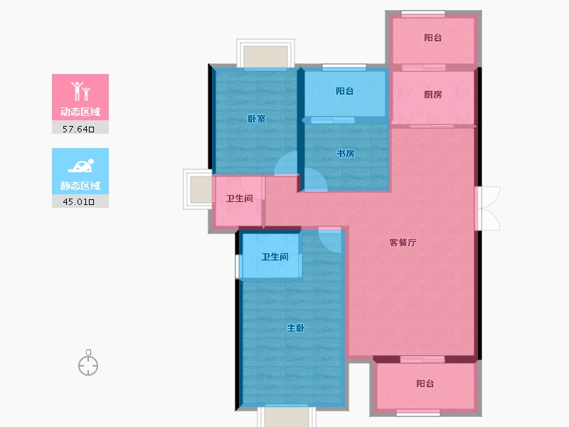 福建省-宁德市-天润国际-91.82-户型库-动静分区