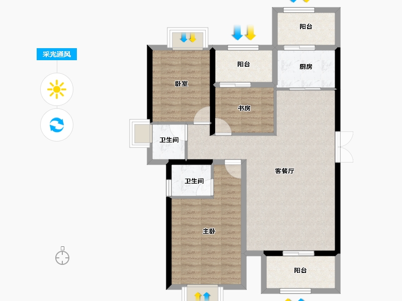 福建省-宁德市-天润国际-91.82-户型库-采光通风