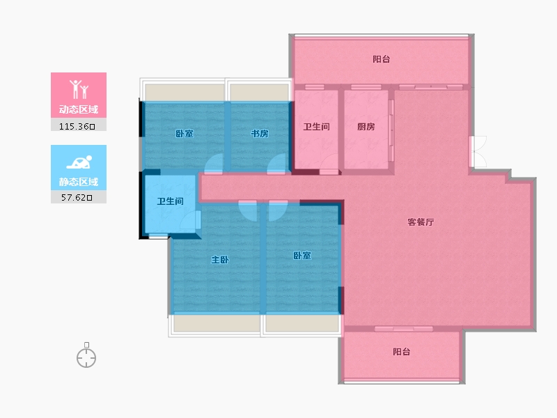 贵州省-安顺市-清馨雅园-156.07-户型库-动静分区