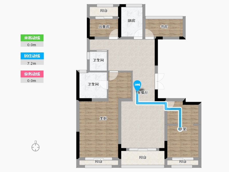 浙江省-台州市-杨帆·龙禧二期-108.08-户型库-动静线