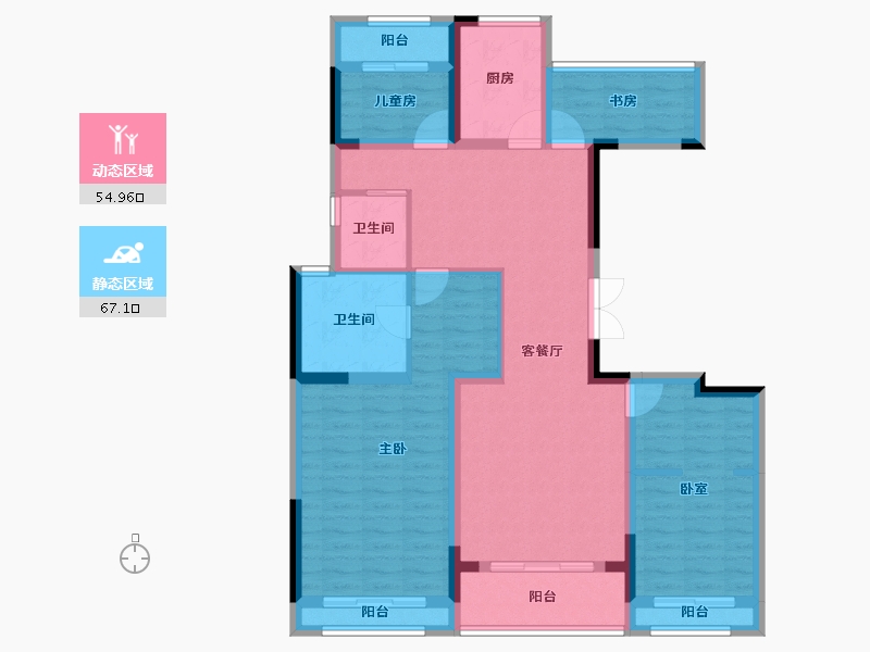 浙江省-台州市-杨帆·龙禧二期-108.08-户型库-动静分区