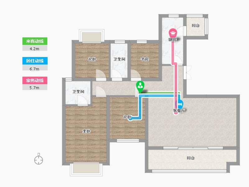 四川省-成都市-城投置地梧桐博雅-135.00-户型库-动静线