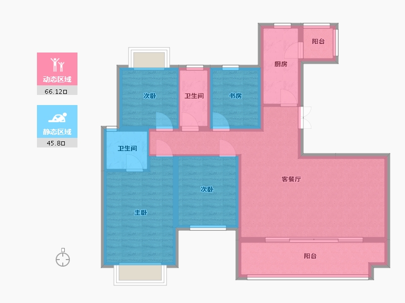 四川省-成都市-城投置地梧桐博雅-135.00-户型库-动静分区