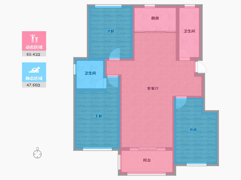 山东省-威海市-南海翡翠城-96.44-户型库-动静分区