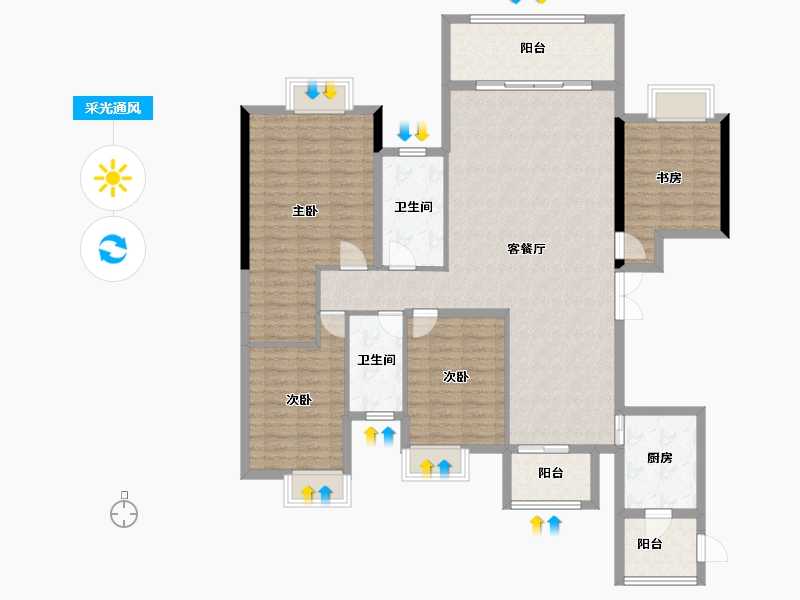 广西壮族自治区-南宁市-南宁启迪东盟科技城-135.28-户型库-采光通风