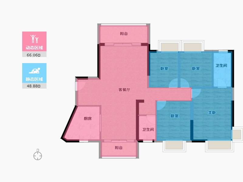 广东省-东莞市-海德琥珀臺-103.92-户型库-动静分区