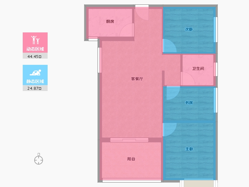 安徽省-宿州市-翔豪·新都-62.31-户型库-动静分区