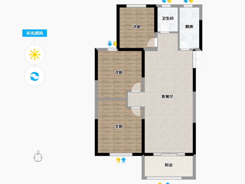 江苏省-连云港市-尚都·滟澜山-96.00-户型库-采光通风