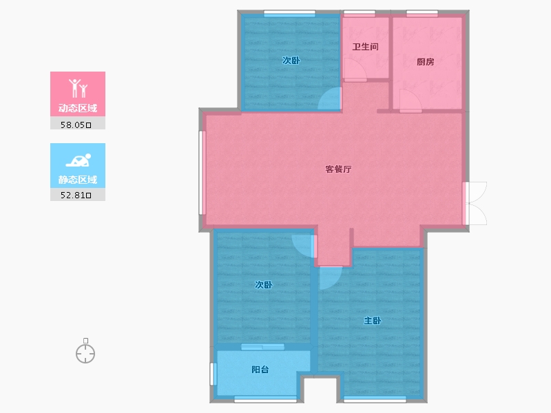 江苏省-连云港市-尚都·滟澜山-101.29-户型库-动静分区