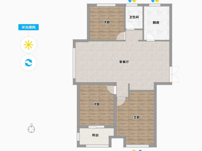 江苏省-连云港市-尚都·滟澜山-101.29-户型库-采光通风