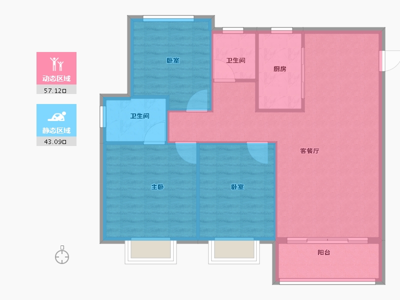 安徽省-宿州市-翰林苑·尚苑-92.00-户型库-动静分区