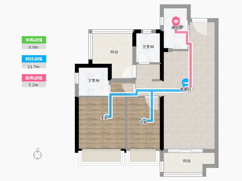 广东省-惠州市-保利堂悦花园-72.00-户型库-动静线