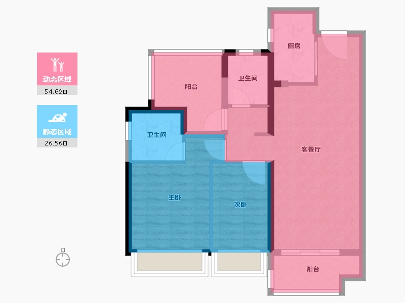 广东省-惠州市-保利堂悦花园-72.00-户型库-动静分区