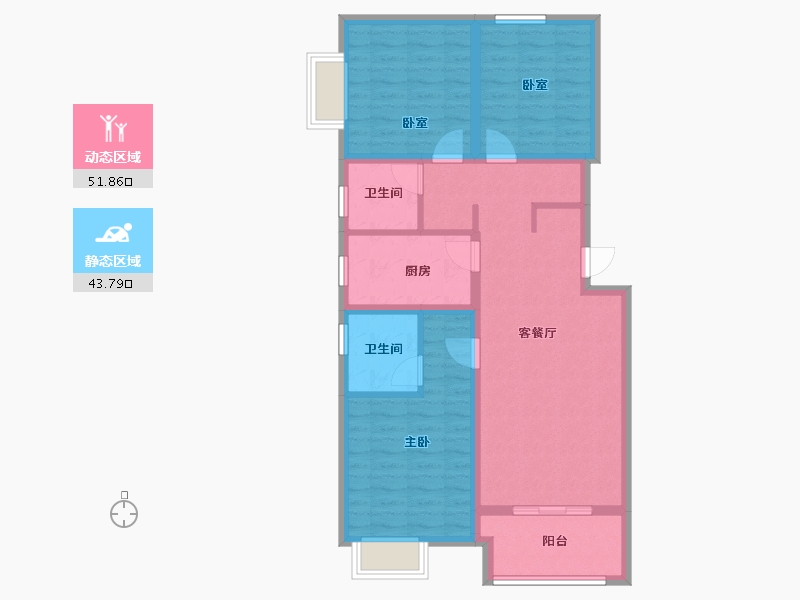 山西省-太原市-山投·青运城-84.92-户型库-动静分区