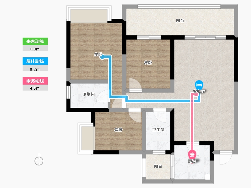 四川省-成都市-棠湖泊林城南郡​-83.21-户型库-动静线