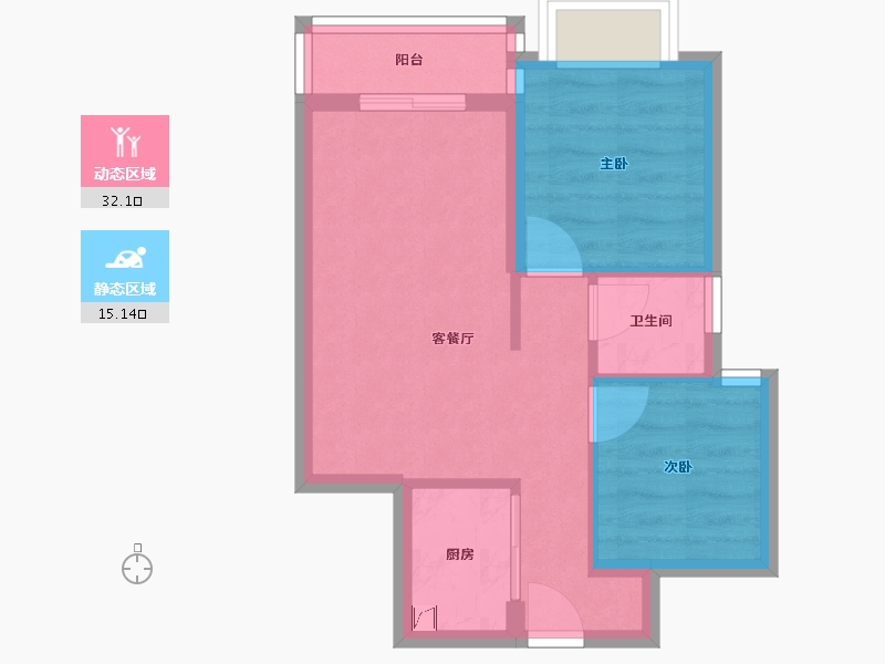 广西壮族自治区-百色市-江湾尊府-50.00-户型库-动静分区