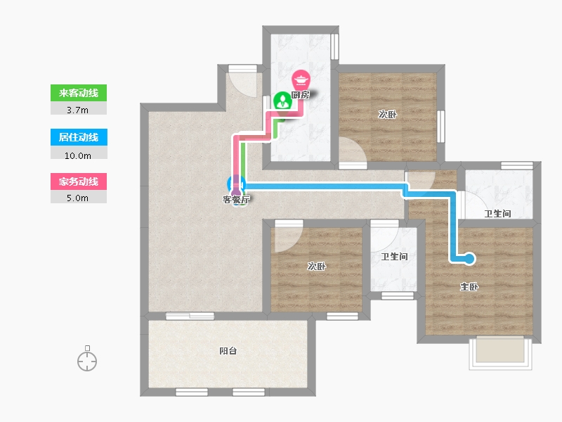 四川省-遂宁市-烨宇·锦绣江山-86.43-户型库-动静线