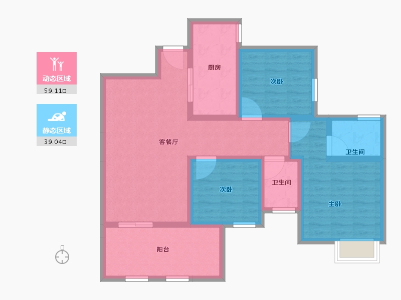 四川省-遂宁市-烨宇·锦绣江山-86.43-户型库-动静分区