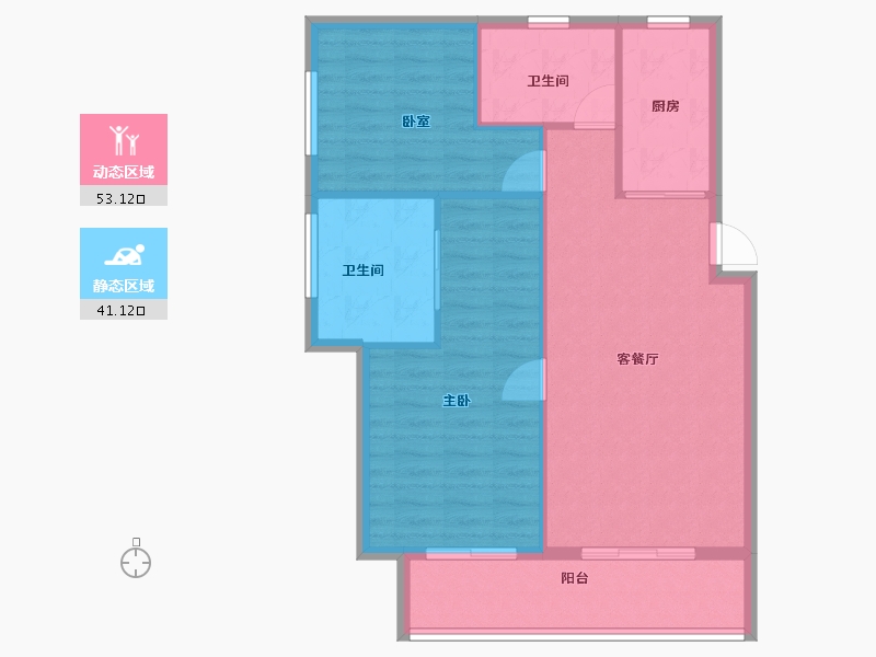 河北省-廊坊市-水岸香园-86.40-户型库-动静分区