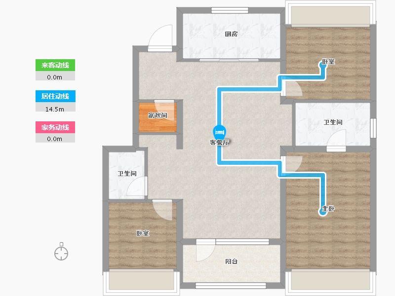 辽宁省-沈阳市-旭辉·公元-96.80-户型库-动静线